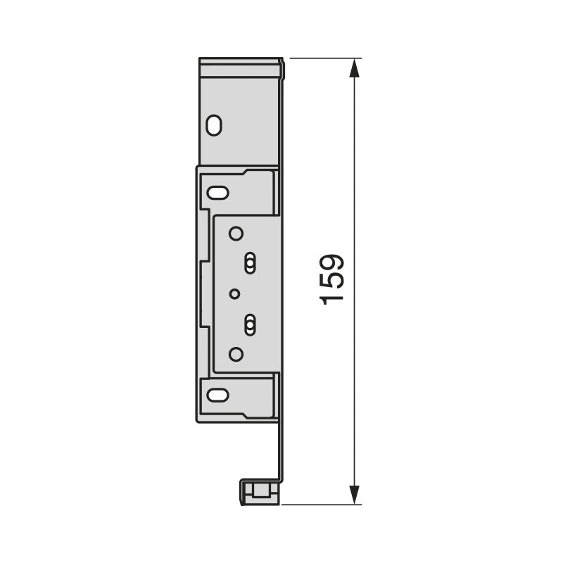 Cassetto esterno Simplex 25 kg, altezza 159 mm, profondità 490 mm, Acciaio, Grigio antracite