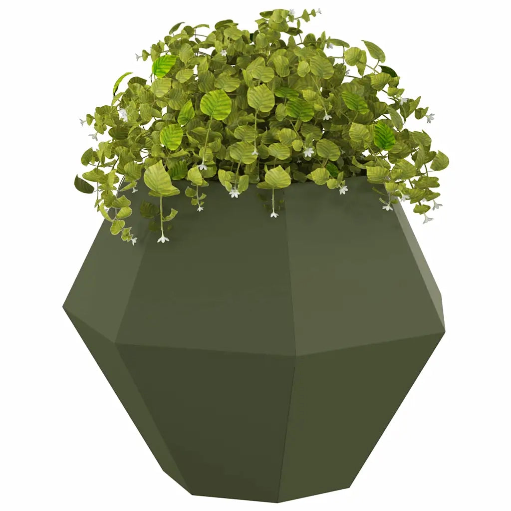 Fioriera Verde oliva 75 x 75 x 60 cm Acciaio 884044