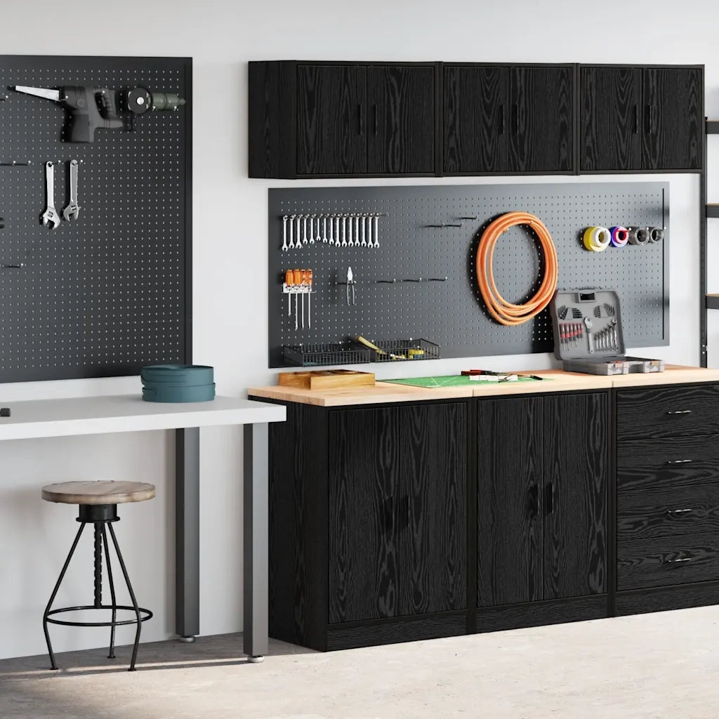 Armadi da Garage 2 pz Neri in Legno Multistrato CFW6824715