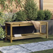 Panca da Giardino 108x35x45 cm Legno Massello Pino Impregnato 832386