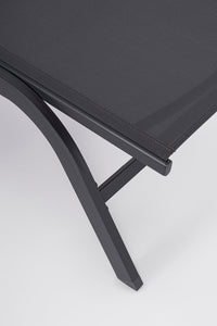 Lettino Prendisole da Giardino con Ruote 63/68x195x101 cm  in Acciaio Raul Antracite