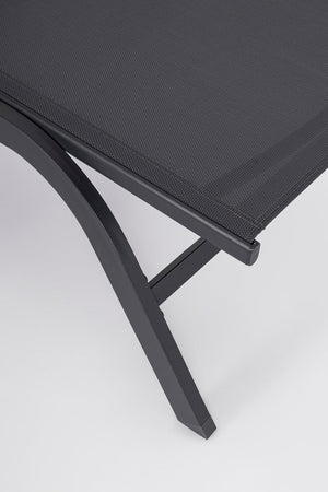 Lettino Prendisole da Giardino con Ruote 63/68x195x101 cm  in Acciaio Raul Antracite