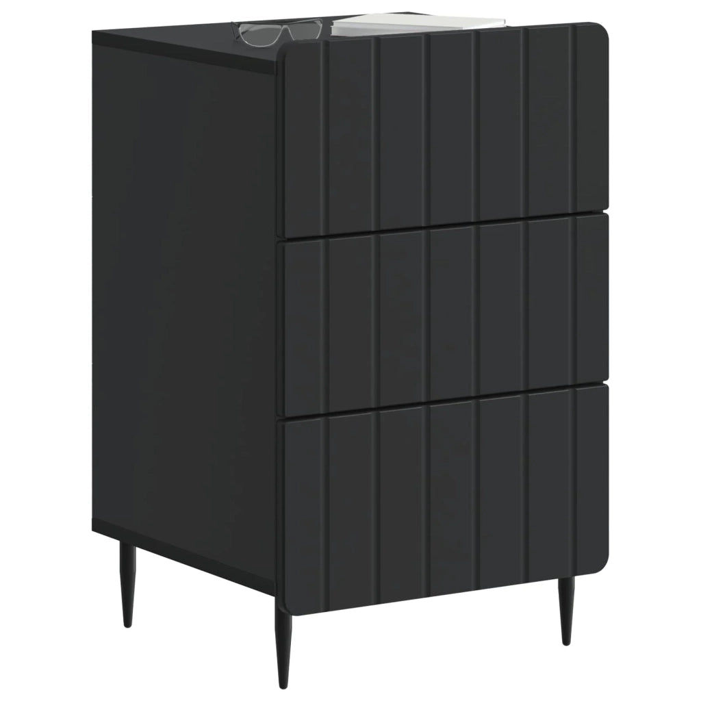 Armadio da Notte Nero 43x 41 x 68 cm Legno ingegnerizzato 894326