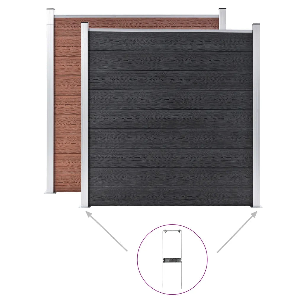 Picchetti di Terra 2 pz per Recinzione WPC in Acciaio 40 cm cod mxl 77325