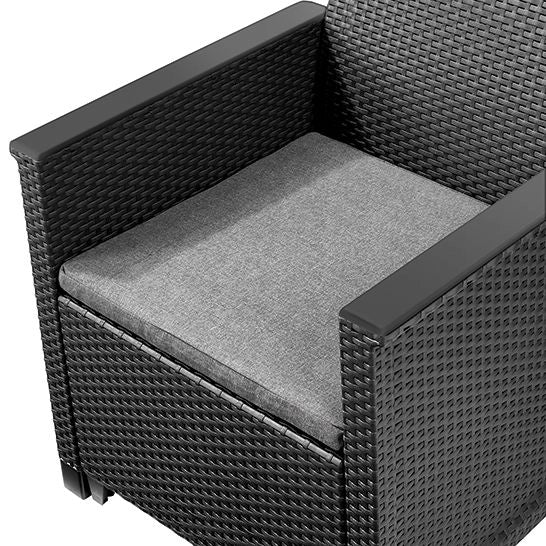Set da Giardino Keter Emma 1 Divano 3 Posti Poltrone 1 Tavolino