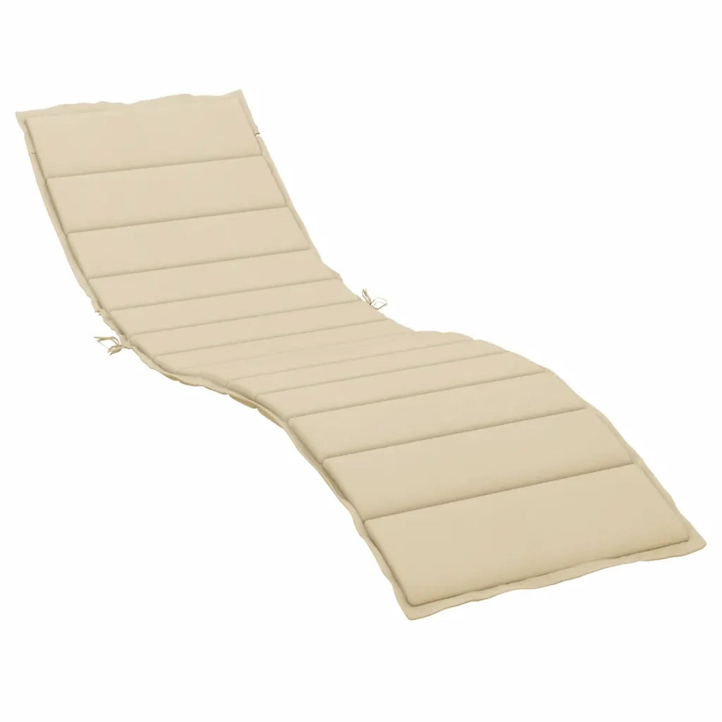Cuscino per Lettino Beige 200x70x3 cm in Tessuto Oxford 314221