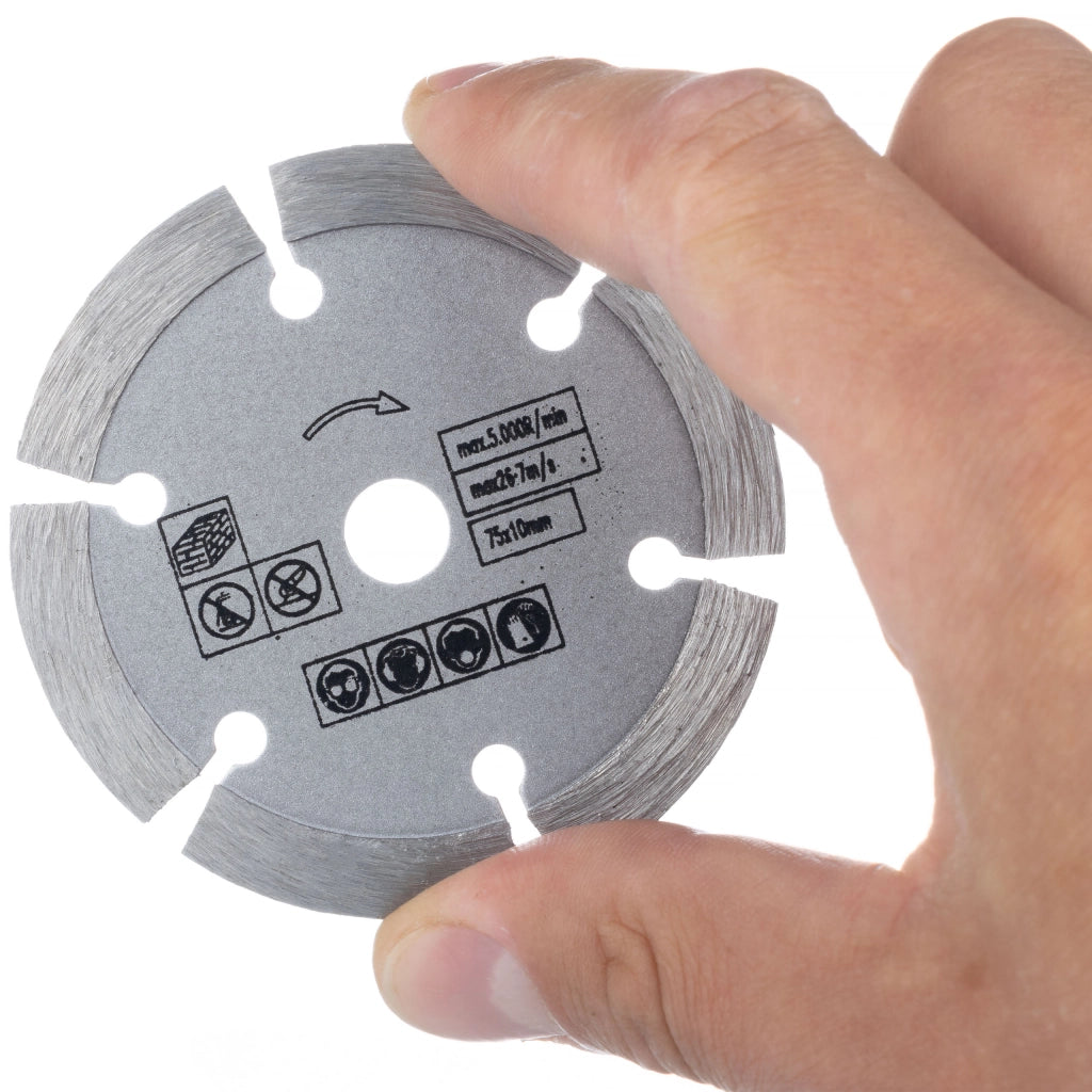 Disco Diamantato Segmentato 75mm per Materiali Edili – Taglio Universale | 75x10mm, Saldatura Laser