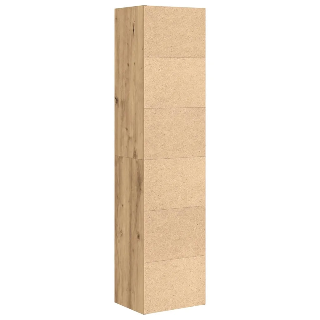 Libreria-Scaffale per Libri-Mobile di Stoccaggio Rovere Artigianale 31x24x127 cm in Legno Multistrato