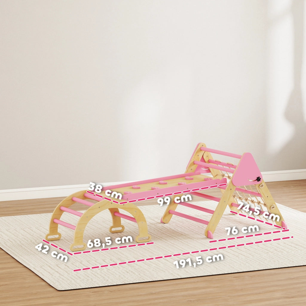 Letto a castello per bambini con scivolo e scala ¨C Minimal ¨C rosa