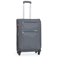 Trolley Valigia Media Morbida in Poliestere 4 Ruote TSA Ravizzoni Acqua Grigio