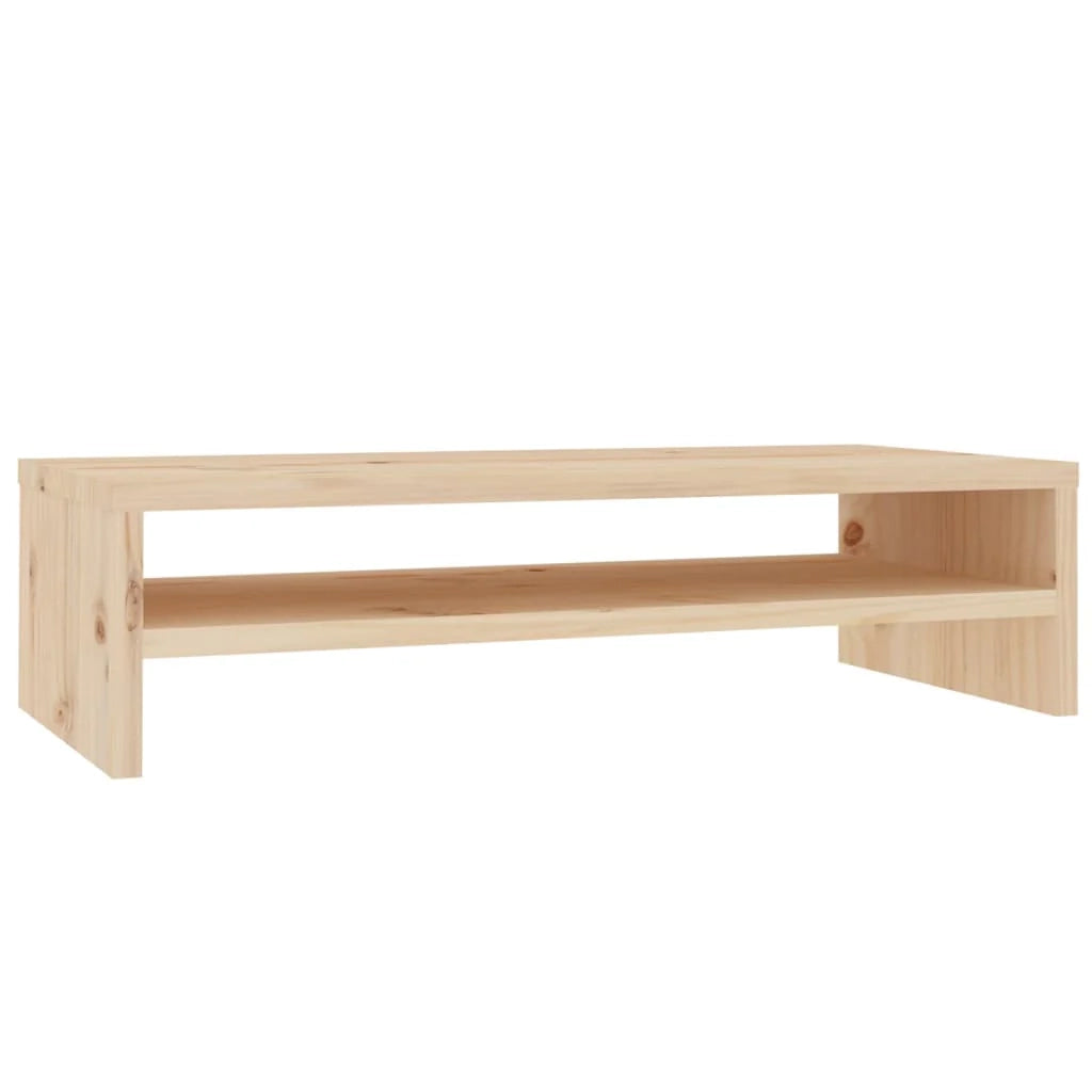Supporto per monitor 50 x 24 x 13 cm in legno massello di pino marrone 02_0029206