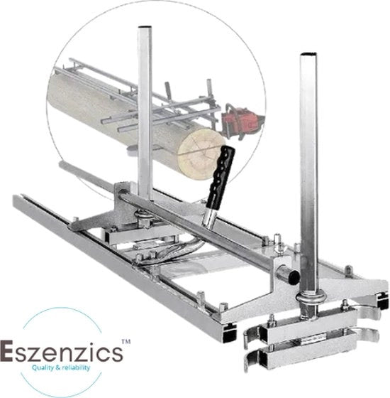 Supporto per sega a catena Pro8 – Design premium – Segatrice per tavole – Segatrice per tronchi – 35-120 cm – Acciaio/aluminium resistente – Leggero – Regolabile