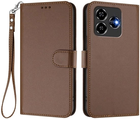 Custodia in pelle di alta qualità - Portamonete - Protezione schocchi - Protezione 360° - Tessere - Cuoio marrone - Custodia per smartphone