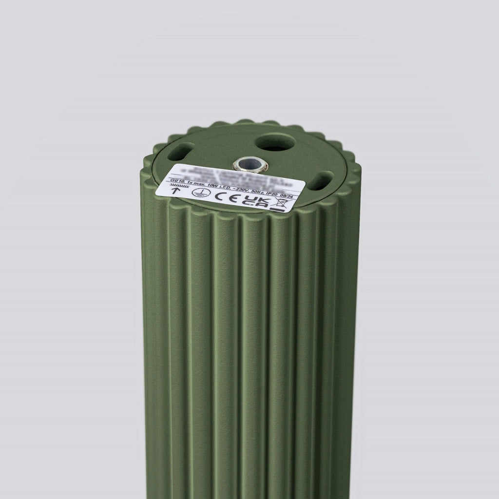 Spot soffitto moderno verde oliva, tubo 60 cm GU10