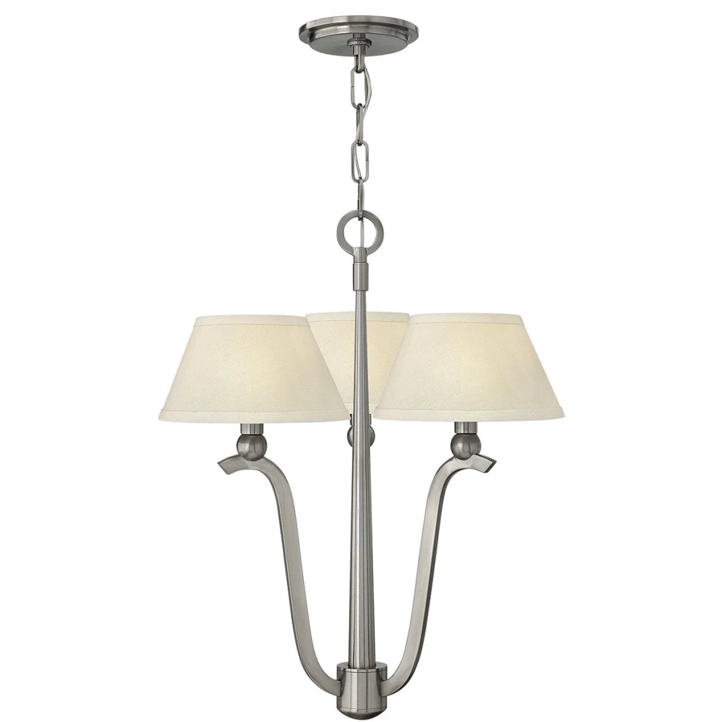 Lampadario Whitney nichel spazzolato 3xE14 60W Hinkley