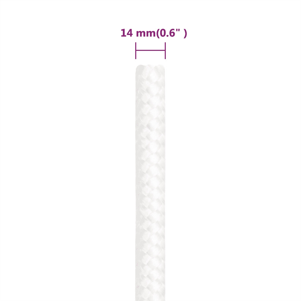 Corda | Fune per barca Completamente Bianca 14 mm 25 m in Polipropilene