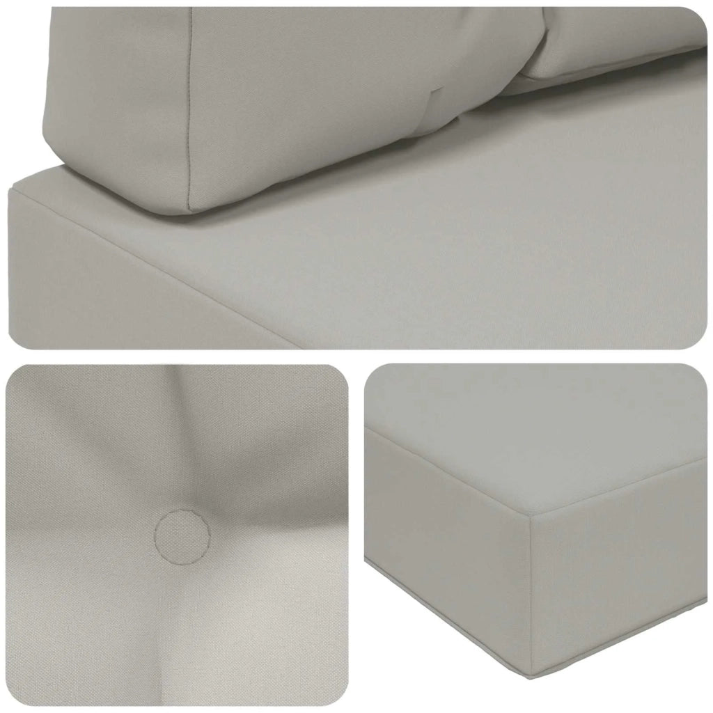 Cuscino per divano da esterno 2 pcs Grigio Poliestere