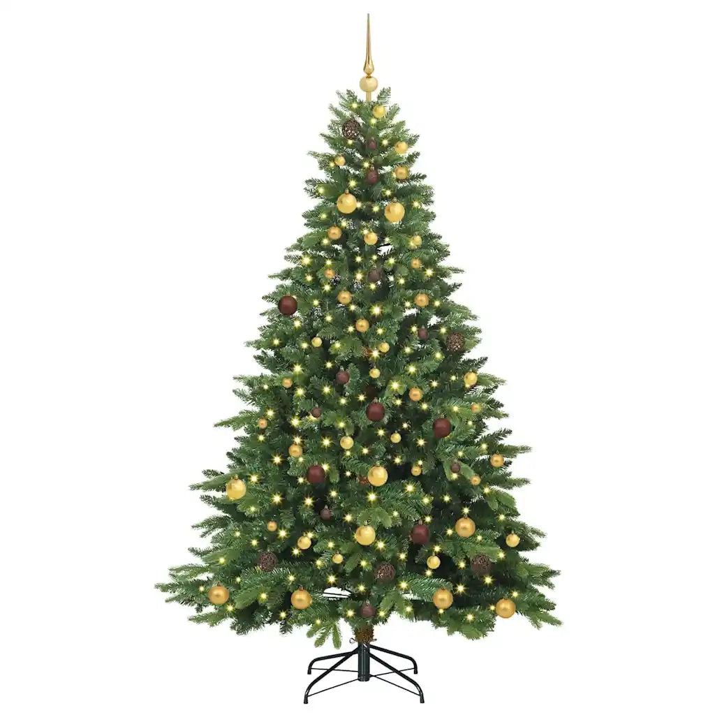 Albero di Natale artificiale con 300 LED Verde 210 cm PE e PVC 3397559