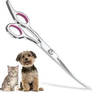 Sbarazzino per peli professionale da 15 cm in acciaio inossidabile per cani e gatti - Sbarazzino curvo (A)