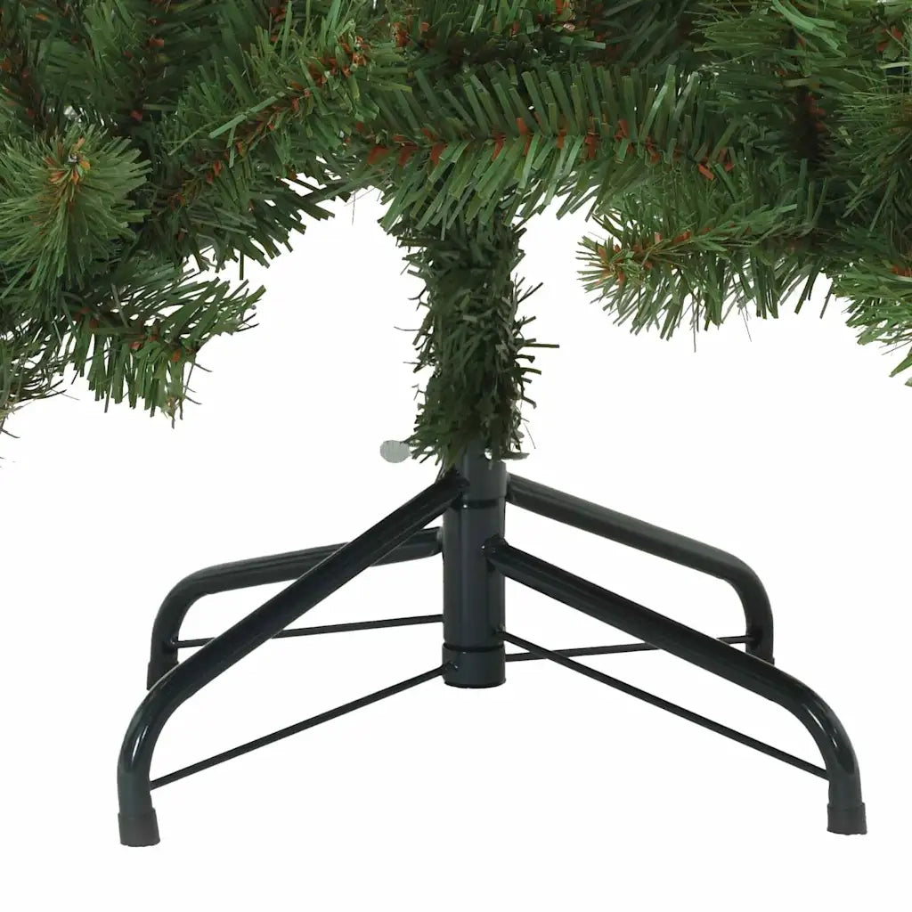 Albero di Natale Artificiale-Albero Natalizio con Rami Pieghevoli Verde 150 cm 386878