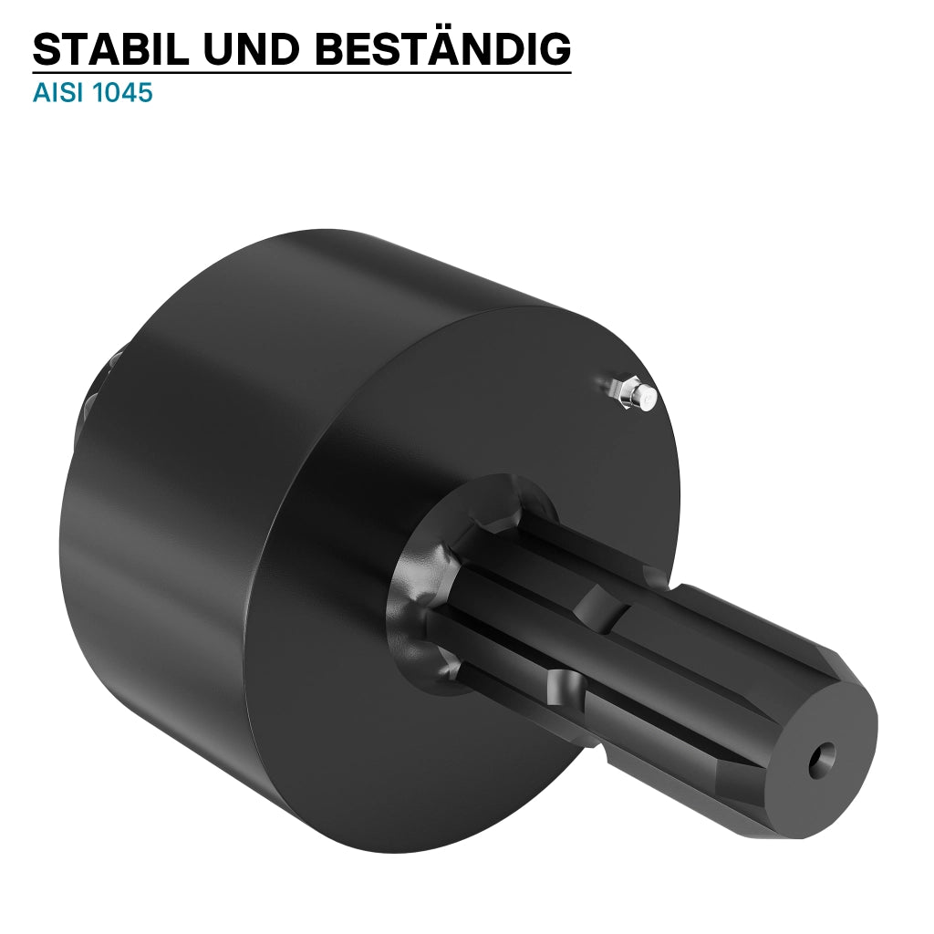 Frizione di sovraccarico cardano 201mm Filetto interno/esterno 1 3/8" Albero scanalato 6D Max 2400Nm