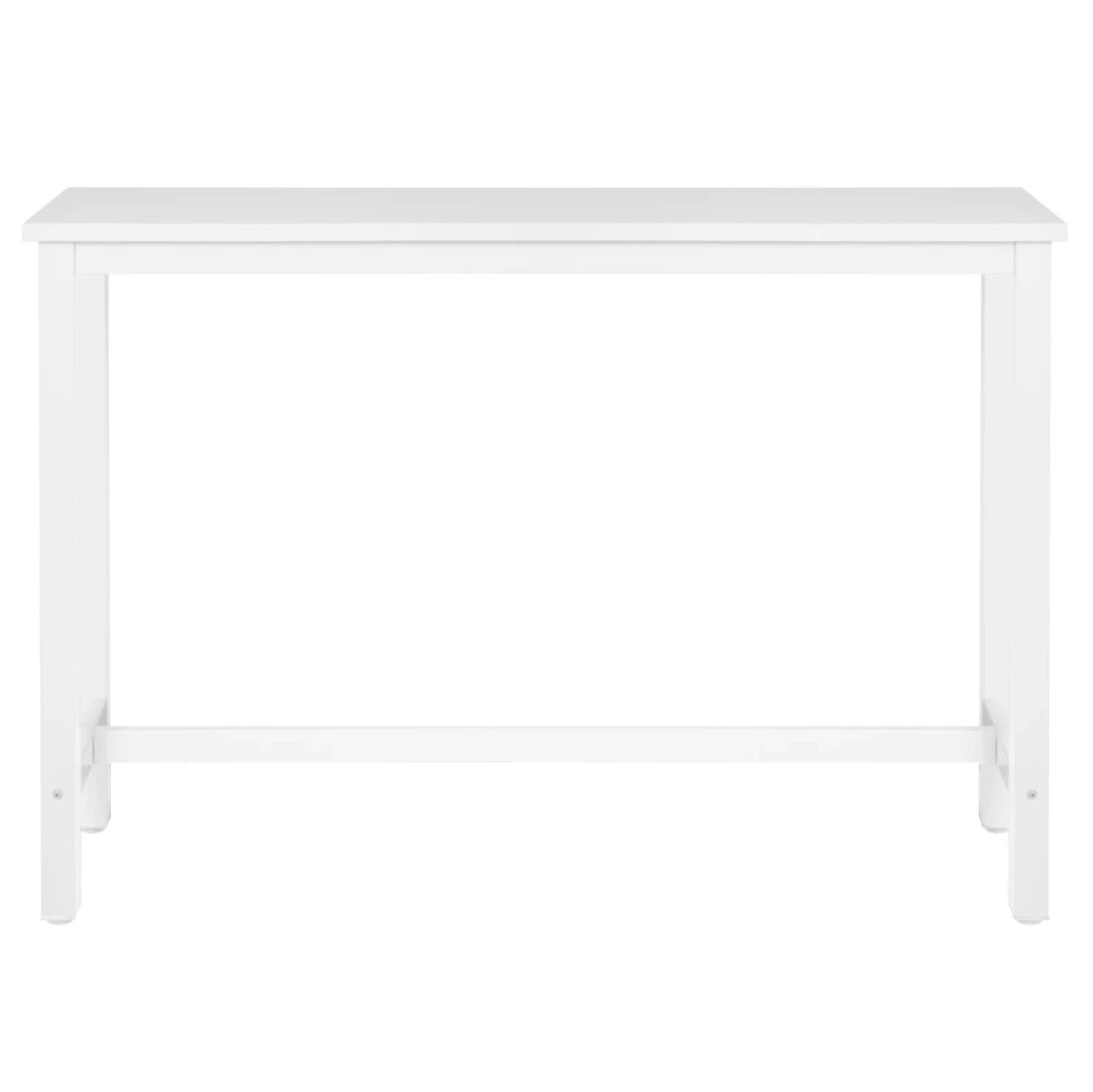 Tavolo alto 140x40x100 cm in MDF e metallo bianco， per cucina e bar