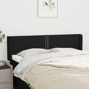Testiera ad Orecchio-Testata con Orecchie Nera 147x16x78/88 cm in Tessuto 535420