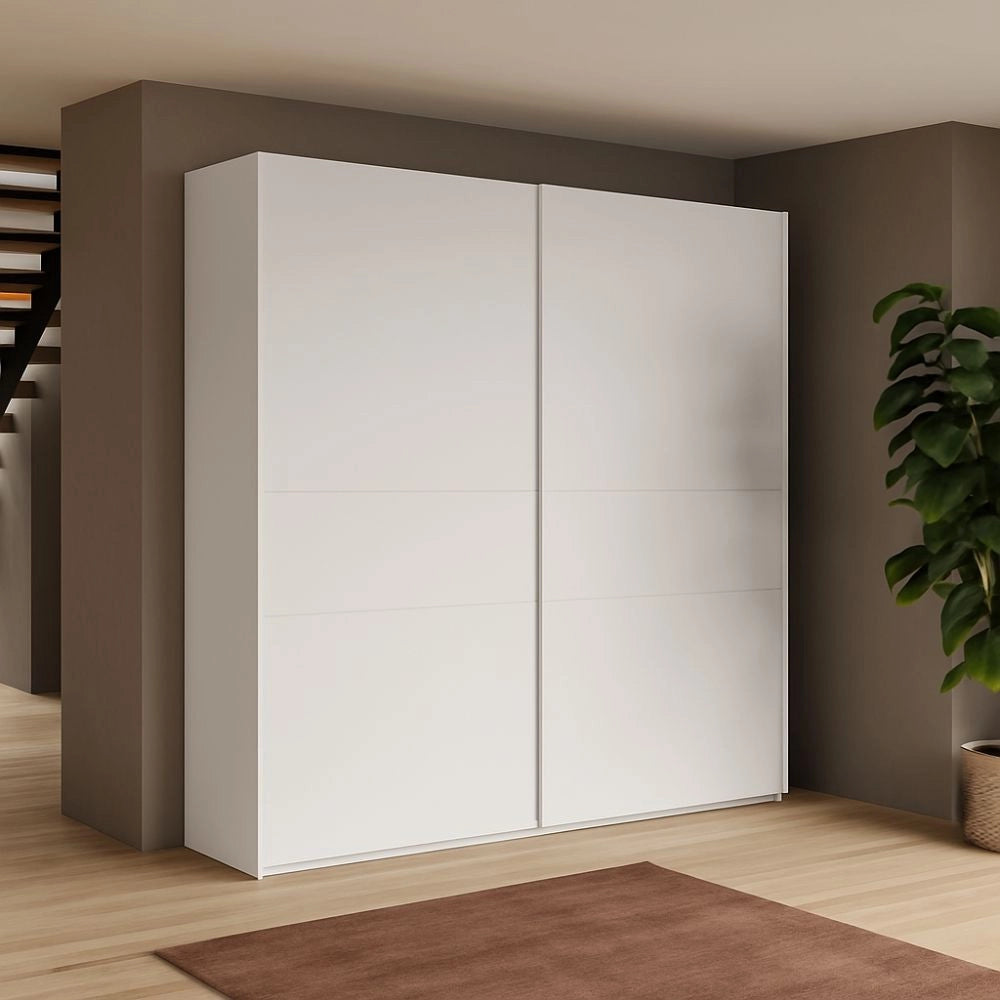 Armadio due ante scorrevoli bianco opaco Swing – 257x55x230H