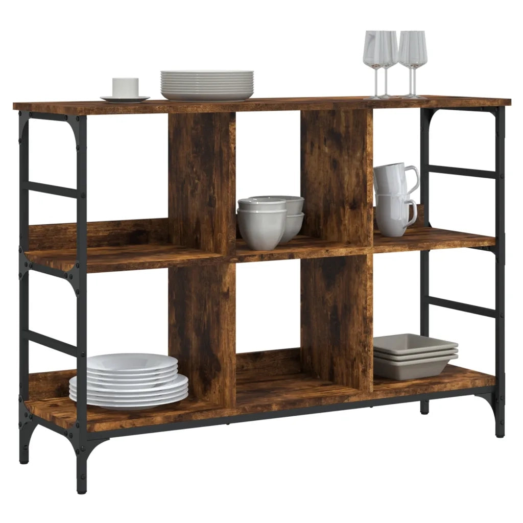 Credenza Rovere Fumo 102x32x73,5 cm in Legno Multistrato 837724