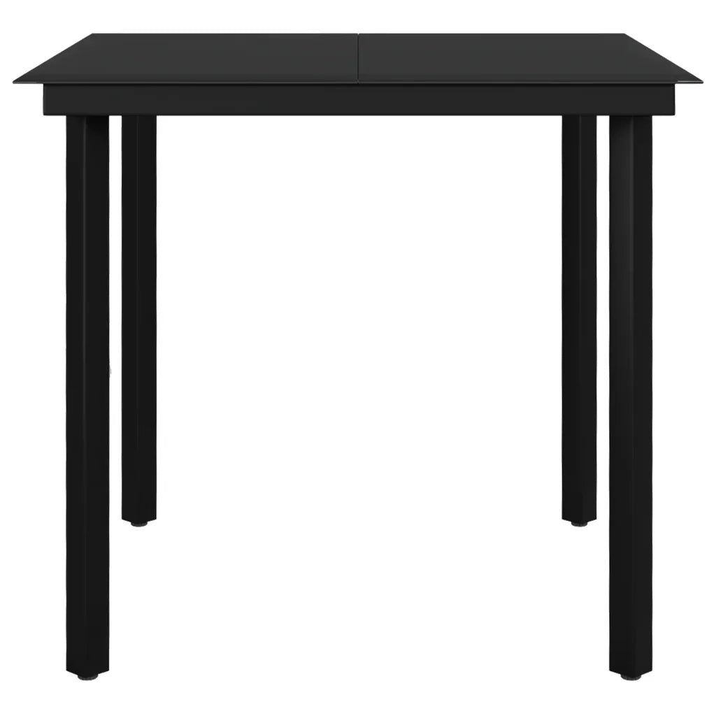 Set da Pranzo da Giardino 5 pz con Cuscini Polyrattan e Vetro 3099692