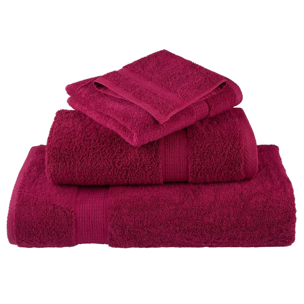 Asciugamani per ospiti Premium SOLUND 4 pz Bordeaux 30x50 cm 600 g/m² 137207