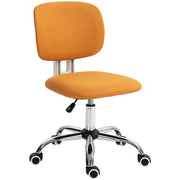 Sedia da Ufficio Girevole Imbottita in Tessuto con Altezza Regolabile ¨C zephmum ¨C Arancione 48x53x80-90 cm