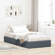 Letto con Contenitore Grigio scuro 100 x 190 cm Velluto 3370131