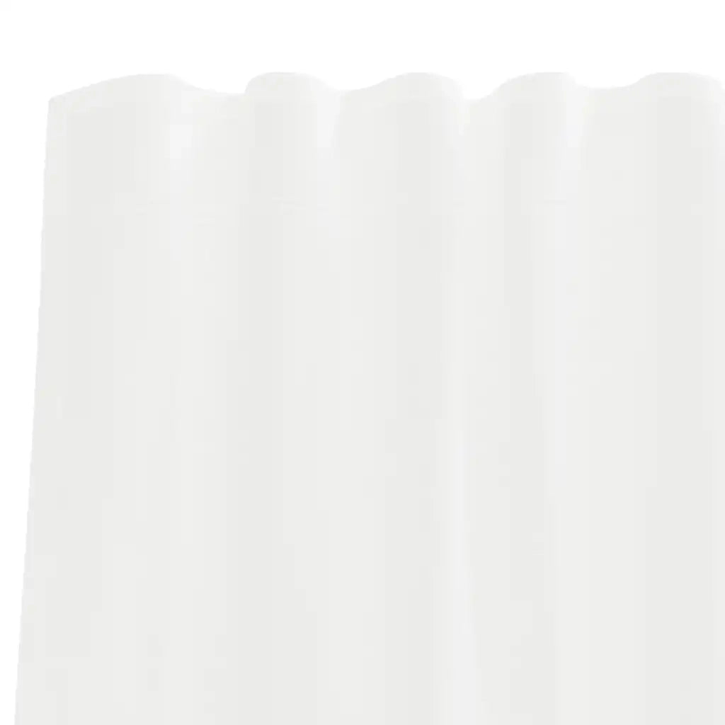 Tende in Voile con Tasche per Aste 2 pz Bianco