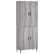 Credenza | Madia | Buffet da pranzo | Armadio da pranzo Grigio Sonoma 69,5x34x180 cm in Legno Multistrato
