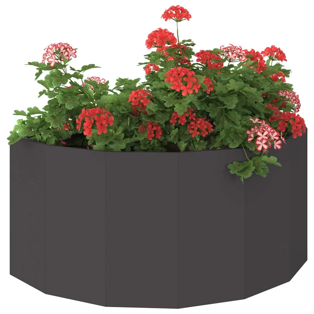 Fioriera | Cassetta per fiori | Vaso Nero 120 x 60 x 50 cm Acciaio