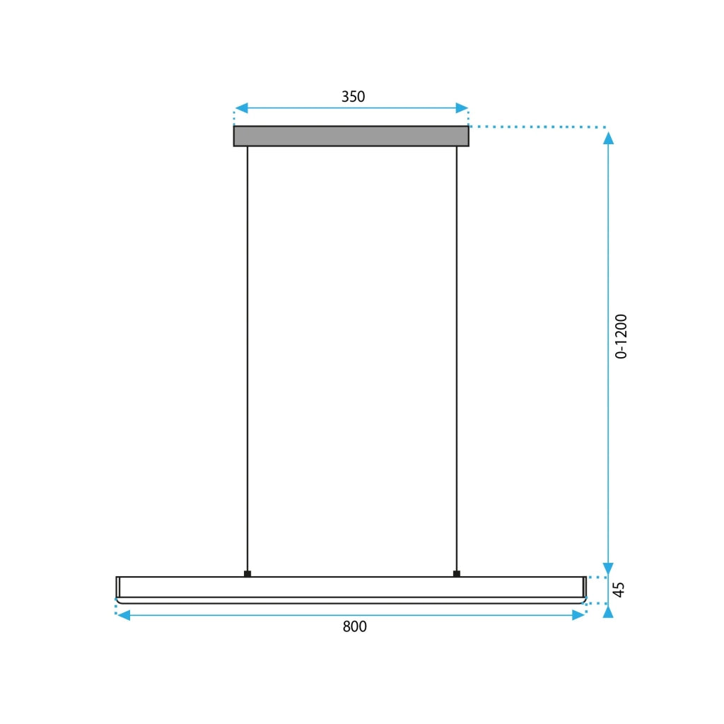 Lampada Led Led App1447-cp Black 80cm