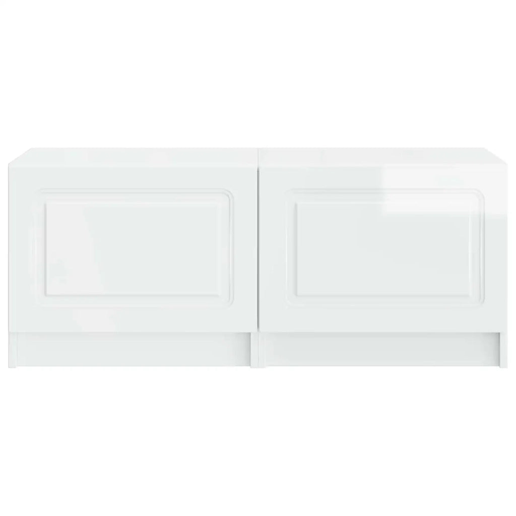 Mobile TV Bianco Lucido Legno ingegnerizzato 897779