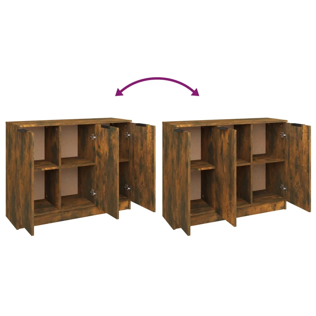 Credenza-Buffet-Armadio da cucina Rovere Fumo 90,5x30x70 cm in Legno Multistrato