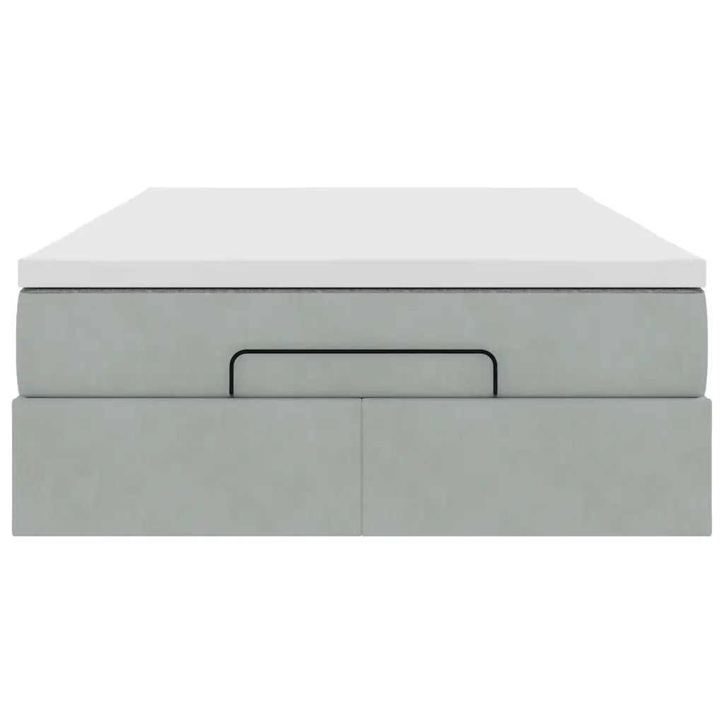 Struttura Letto Pouf con Materasso 120x200 cm Velluto