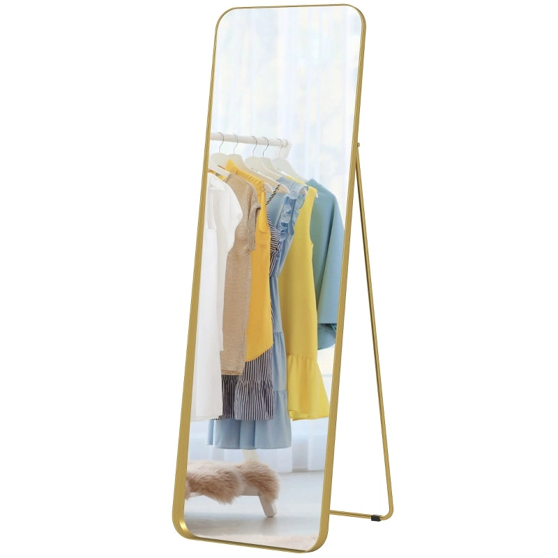 SPECCHIO Intero inclinabile 160x40 cm Oro, da terra o appoggiato
