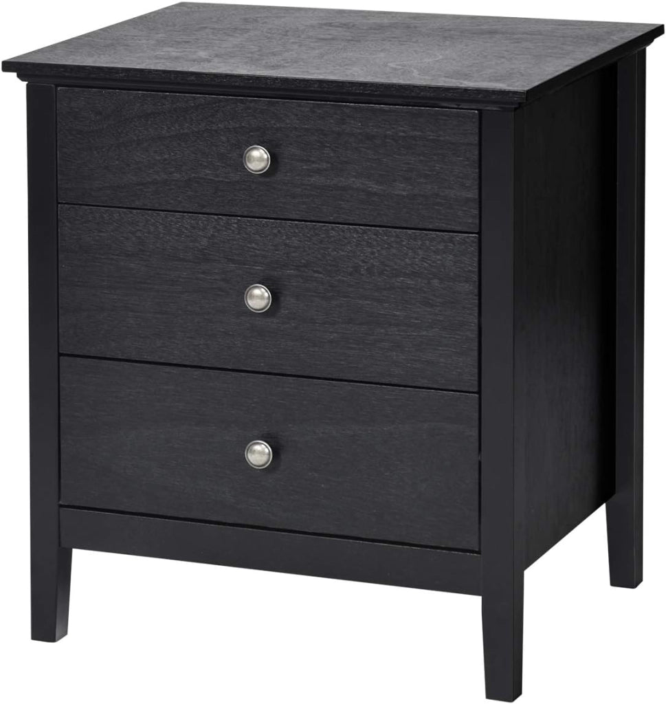 Cassettiera con 3 Cassetti, Comodino Salvaspazio Armadio, Struttura Stabile e Elegente, Cassettiera per Camera da Letto, Ufficio, Soggiorno, 3 Colori