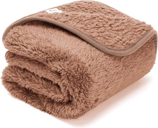 Deke per cani morbidi - Fleece lavabile - Adatto per piccoli cani e gatti - Marrone - 120 * 100cm