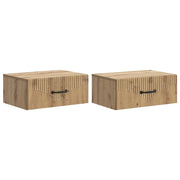 Mobiletto da notte a muro con cassetto 2 pcs Rovere Artigianale 898974