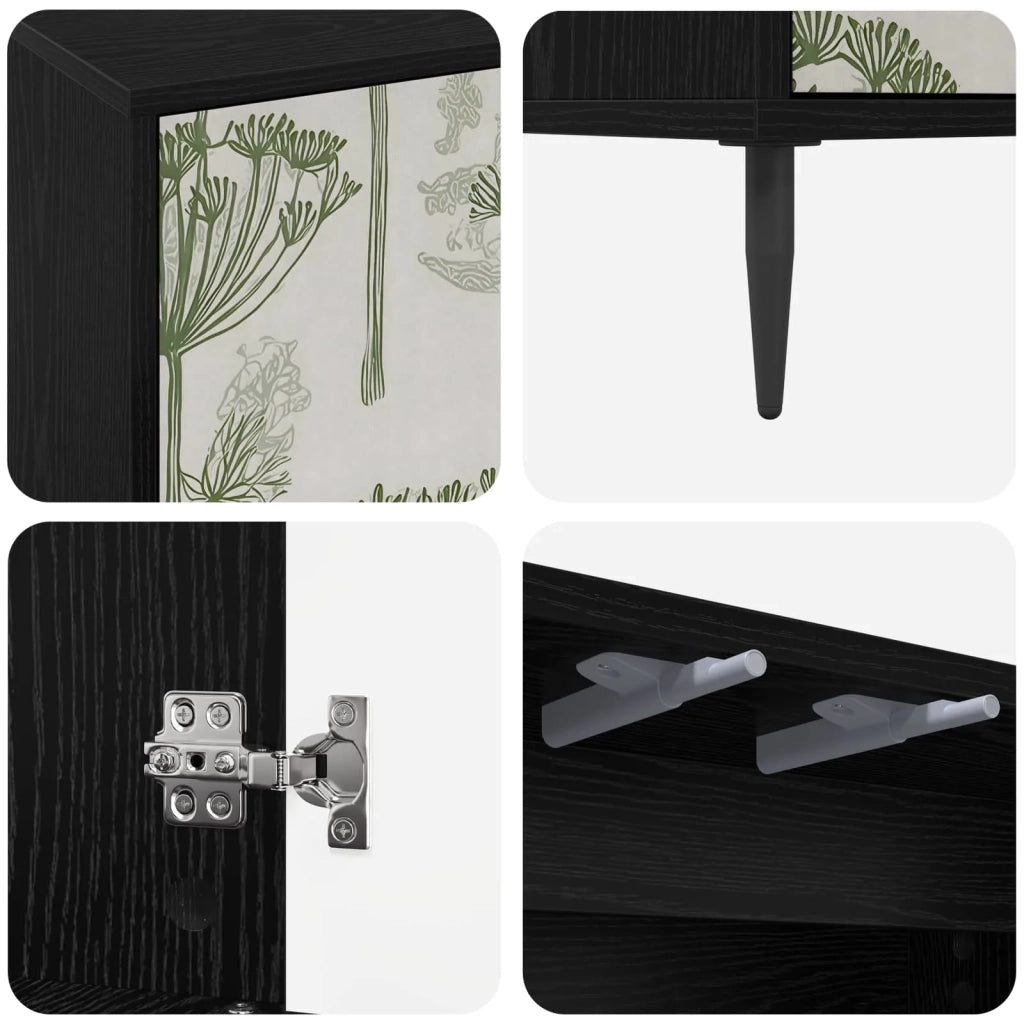 Credenza GOTHA Rovere Nero 102 x 33 x 76 cm 8006988