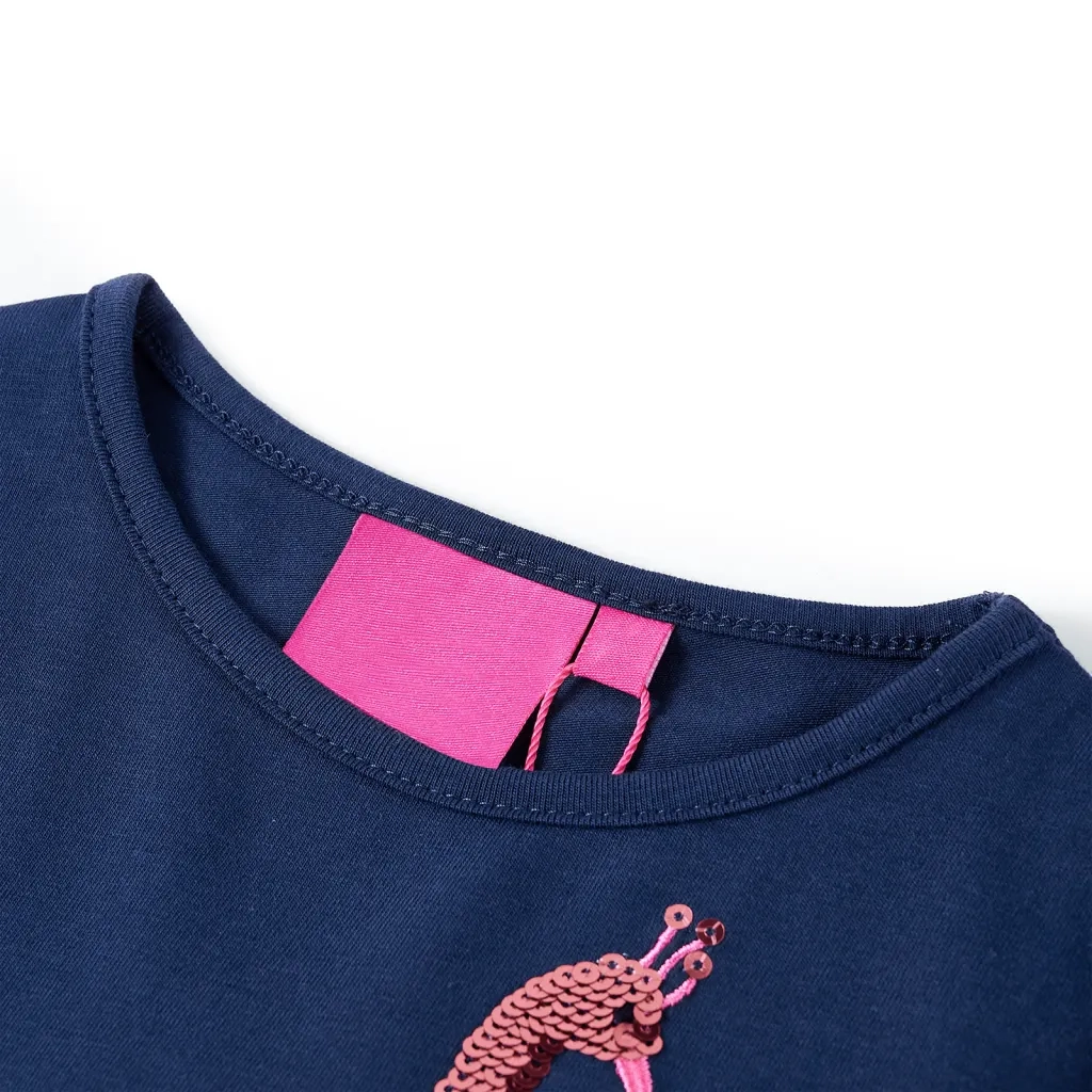 Maglietta per Bambini Maniche Lunghe Blu Marino 116cod mxl 84360