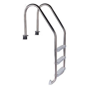 Scaletta Standard In Acciaio Inox 304 E Gradini In Pvc - 3 Gradini, Per Piscine Con Altezza Minima 1,10 M