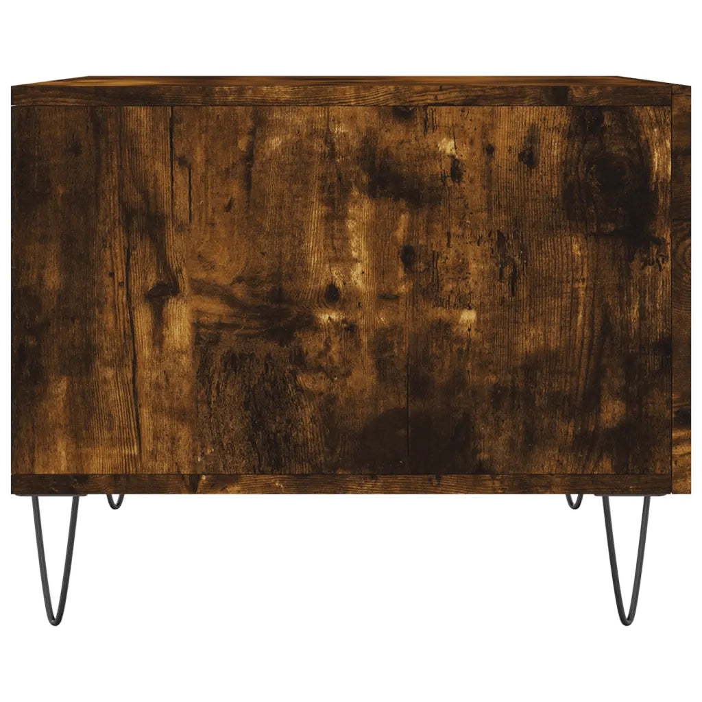 2 pz Tavolini salotto | Tavolino da caff¨¨ | Tavolino da Soggiorno Rovere Fumo 50x50x40cm Legno Multistrato