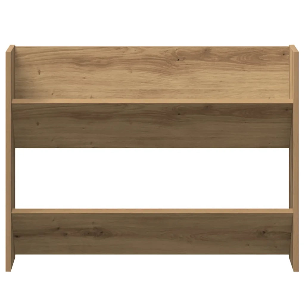 Scarpiera a Muro Rovere Artigianale 80x18x60 cm in Truciolato 856543
