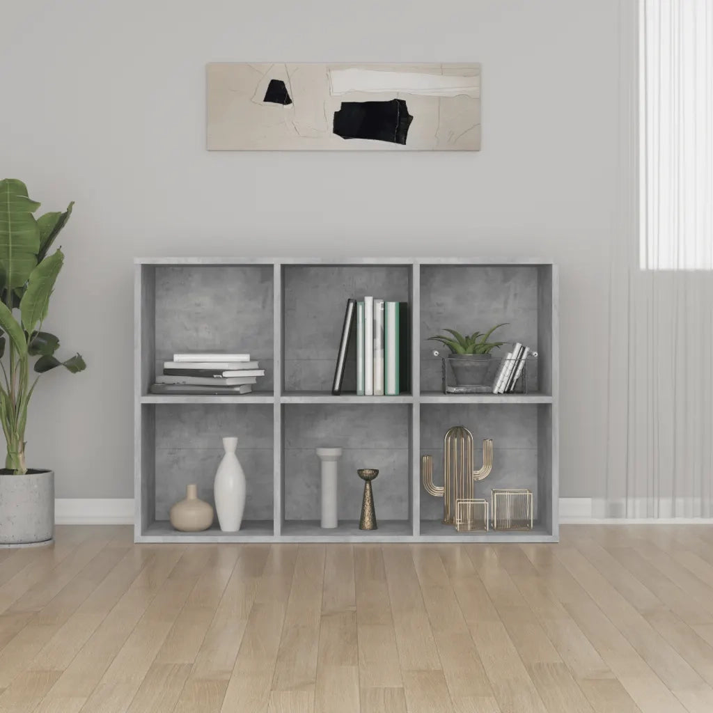 Libreria/Credenza Grigio Cemento 66x30x98 cm Legno Multistrato 800346
